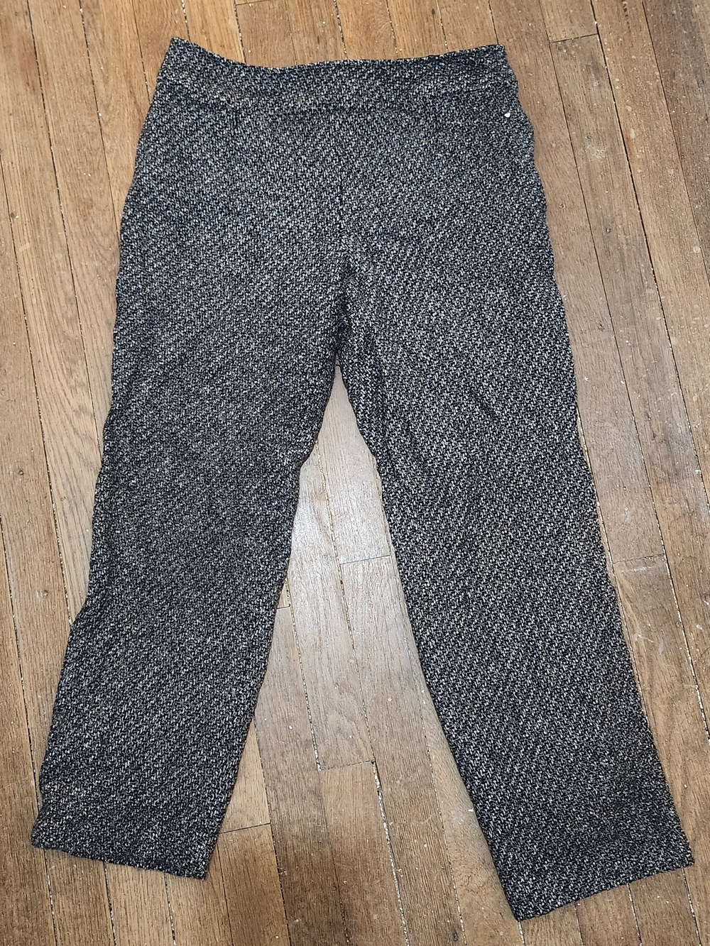 Men's Black/Gray Knit Casual Pants